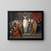 Gli attori italiani - Jean-Antoine Watteau — quadro incorniciato alla parete