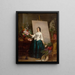Donna pittrice di fiori all'atelier - Jean - Baptiste Antoine Émile Branger — quadro incorniciato alla parete