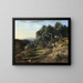 Un paesaggio vicino a Volterra - Jean-Baptiste-Camille Corot — quadro incorniciato alla parete