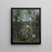 Una donna che raccoglie fascine a Ville-d'Avray - Jean-Baptiste-Camille Corot — quadro incorniciato alla parete