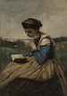 Una donna che legge - Jean-Baptiste-Camille Corot — vista dell’opera