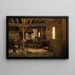 Interno di una stalla - Jean-Baptiste-Camille Corot — quadro incorniciato alla parete