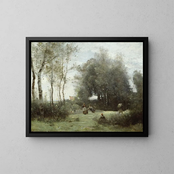 Il Ponte degli Appuntamenti - Jean-Baptiste-Camille Corot — quadro incorniciato alla parete