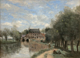Arleux-du-Nord, il Mulino Drocourt sul Sens - Jean-Baptiste-Camille Corot — vista dell’opera