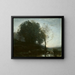 Nymphe e bambino nel bagno - Jean-Baptiste-Camille Corot — quadro incorniciato alla parete