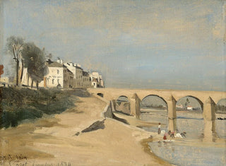 Ponte sul fiume Saône a Mâcon - Jean-Baptiste-Camille Corot — vista dell’opera
