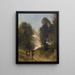 Cavalli gallici in un paesaggio - Jean-Baptiste-Camille Corot — quadro incorniciato alla parete