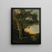 Tramonto con una leonessa - Jean-Baptiste-Camille Corot — quadro incorniciato alla parete