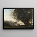 Danza sotto gli alberi sul bordo del lago - Jean-Baptiste-Camille Corot — quadro incorniciato alla parete