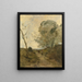 Paesaggi di Arleux Contadino che conduce una mucca al pascolo effetto mattutino - Jean-Baptiste-Camille Corot — quadro incorniciato alla parete