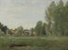 Paesaggio di Mantes, piccole abitazioni nascoste tra gli alberi vicino al bordo dell'acqua - Jean-Baptiste-Camille Corot — vista dell’opera