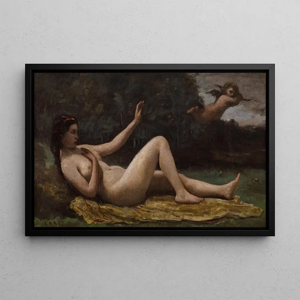 Evocazione dell'amore - Jean-Baptiste-Camille Corot — quadro incorniciato alla parete