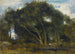 Fontainebleau Querce Inclinati in una Radura del Bosco - Jean-Baptiste-Camille Corot — vista dell’opera