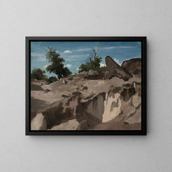 Fort de Fontainebleau au plateau BRL - Jean-Baptiste-Camille Corot — quadro incorniciato alla parete