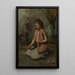 Giovane ragazza che intreccia una ghirlanda - Jean-Baptiste-Camille Corot — quadro incorniciato alla parete
