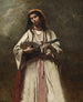 Donna gitana con la mandolina - Jean-Baptiste-Camille Corot — vista dell’opera
