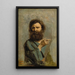 Tête d'homme barbu - Jean-Baptiste-Camille Corot — quadro incorniciato alla parete