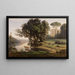 Paesaggio italiano, sito d'Italia, sole nascente - Jean-Baptiste-Camille Corot — quadro incorniciato alla parete
