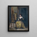 Giovane donna che suona la mandolina - Jean-Baptiste-Camille Corot — quadro incorniciato alla parete