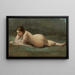 Giovane donna distesa sull'erba - Jean-Baptiste-Camille Corot — quadro incorniciato alla parete