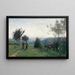 La Rencontre matinale sur les hauteurs di Sèvres - Jean-Baptiste-Camille Corot — quadro incorniciato alla parete