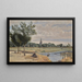 La Rochelle L'Abreuvoir Vista scattata vicino alle mura con la torre della Lanterna - Jean-Baptiste-Camille Corot — quadro incorniciato alla parete