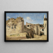 La Rochelle, un angolo del cortile della commenda - Jean-Baptiste-Camille Corot — quadro incorniciato alla parete