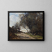 La raccolta ai margini della strada - Jean-Baptiste-Camille Corot — quadro incorniciato alla parete