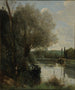 La lettrice sulla riva boschiva - Jean-Baptiste-Camille Corot — vista dell’opera