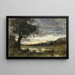 Paesaggio al tramonto - Jean-Baptiste-Camille Corot — quadro incorniciato alla parete