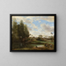 Lavandaie sul bordo dell'acqua - Jean-Baptiste-Camille Corot — quadro incorniciato alla parete