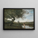 Il Ruscello al Cavallo Bianco - Jean-Baptiste-Camille Corot — quadro incorniciato alla parete