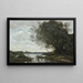 Il barcone carico di fieno - Jean-Baptiste-Camille Corot — quadro incorniciato alla parete