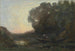 Il barcaiolo, la riva, tramonto - Jean-Baptiste-Camille Corot — vista dell’opera