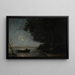 Il lago, effetto notturno - Jean-Baptiste-Camille Corot — quadro incorniciato alla parete