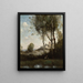 I cacciatori toscani (Case Conflict) - Jean-Baptiste-Camille Corot — quadro incorniciato alla parete