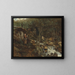 Un torrente con una capra in piedi che filava - Jean-Baptiste-Camille Corot — quadro incorniciato alla parete