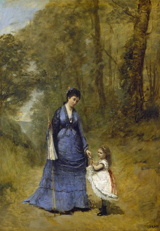 JeanBaptisteCamille Corot - Madame Stumpf and Her Daughter.webp