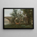 Mantes I Bordi della Senna ai piedi del ponte - Jean-Baptiste-Camille Corot — quadro incorniciato alla parete
