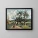 Marcoussis, strada attraverso i campi - Jean-Baptiste-Camille Corot — quadro incorniciato alla parete