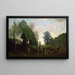 Mattino nebbioso - Jean-Baptiste-Camille Corot — quadro incorniciato alla parete