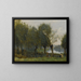 Montgeron, Saulaie sul bordo dell'acqua - Jean-Baptiste-Camille Corot — quadro incorniciato alla parete