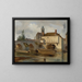 Moret-sur-Loing, il ponte e la chiesa - Jean-Baptiste-Camille Corot — quadro incorniciato alla parete