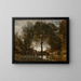 Ninfe e fauni - Jean-Baptiste-Camille Corot — quadro incorniciato alla parete