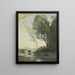 contadino con una mucca vicino all'acqua - Jean-Baptiste-Camille Corot — quadro incorniciato alla parete
