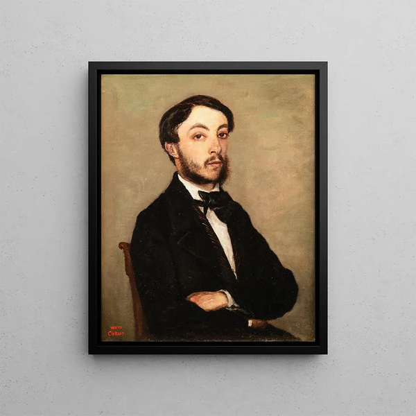 Ritratto di Henri Sennegon, nipote di Corot - Jean-Baptiste-Camille Corot — quadro incorniciato alla parete