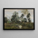 Printemps, La Saulaie - Jean-Baptiste-Camille Corot — quadro incorniciato alla parete