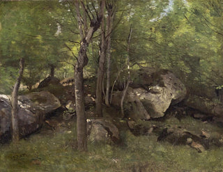 Rocce nella foresta di Fontainebleau - Jean-Baptiste-Camille Corot — vista dell’opera