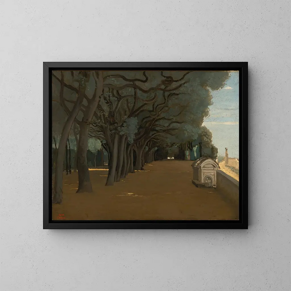 Terrasse della Villa Pamphili a Roma - Jean-Baptiste-Camille Corot — quadro incorniciato alla parete