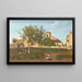 Rosny Seine-et-Oise chiesa del villaggio vista presa dal frutteto della signora Osmond - Jean-Baptiste-Camille Corot — quadro incorniciato alla parete